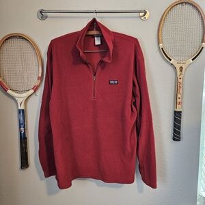 Red Synchilla Patagonia quarter zip fleece Men’s Large